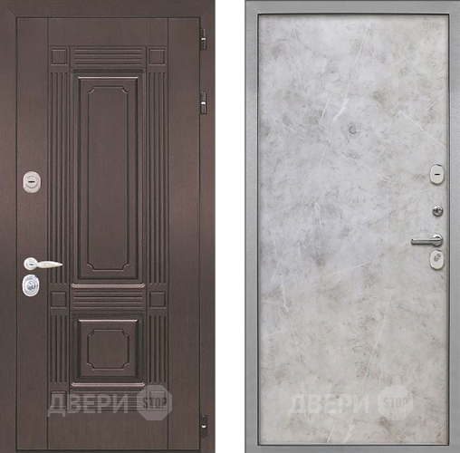 Входная металлическая Дверь Интекрон (INTECRON) Италия Гладкая Мрамор светлый в Подольск