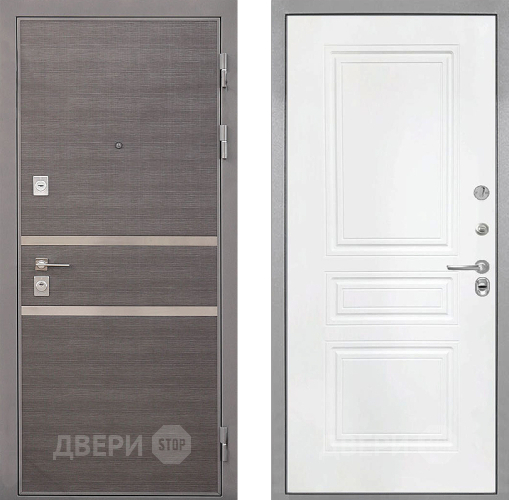 Входная металлическая Дверь Интекрон (INTECRON) Неаполь ФЛ-243 Белый матовый в Подольск