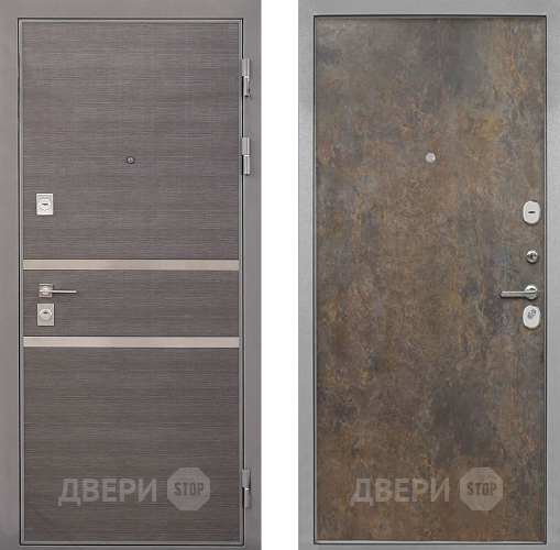 Входная металлическая Дверь Интекрон (INTECRON) Неаполь Гладкая Гранж в Подольск