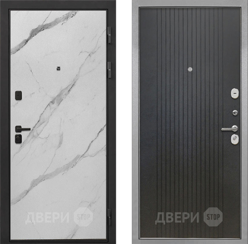 Входная металлическая Дверь Интекрон (INTECRON) Профит Black Мрамор Арктик ФЛ-295 Лофт черный в Подольск