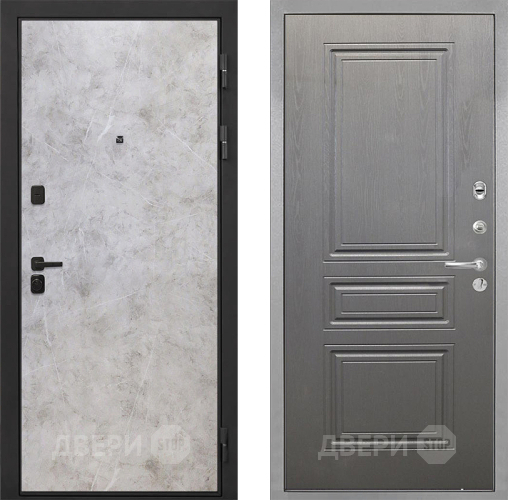 Входная металлическая Дверь Интекрон (INTECRON) Профит Black Мрамор Светлый ФЛ-243 Графит вуд дуб в Подольск