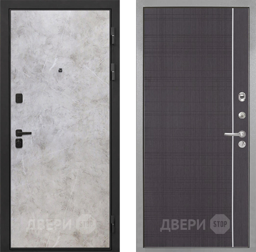 Входная металлическая Дверь Интекрон (INTECRON) Профит Black Мрамор Светлый В-07 с молдингом Венге в Подольск
