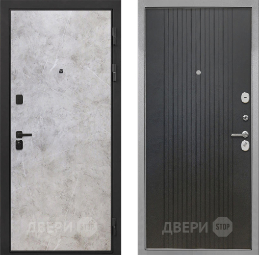 Дверь Интекрон (INTECRON) Профит Black Мрамор Светлый ФЛ-295 Лофт черный в Подольск