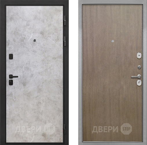 Входная металлическая Дверь Интекрон (INTECRON) Профит Black Мрамор Светлый Гладкая шпон Венге коричневый в Подольск