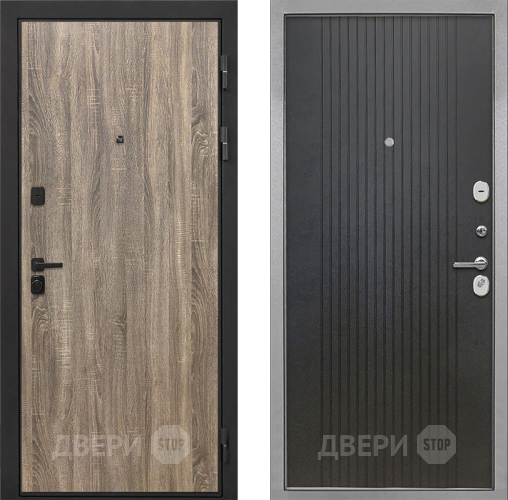 Входная металлическая Дверь Интекрон (INTECRON) Профит Black Дуб Турин ФЛ-295 Лофт черный в Подольск