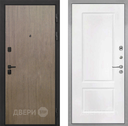 Входная металлическая Дверь Интекрон (INTECRON) Профит Black Венге Коричневый КВ-2 Белый матовый в Подольск