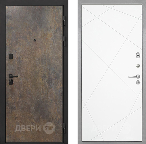 Входная металлическая Дверь Интекрон (INTECRON) Профит Black Гранж Лучи-М Софт милк в Подольск