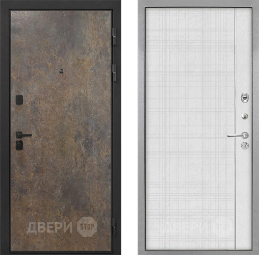 Дверь Интекрон (INTECRON) Профит Black Гранж В-07 с молдингом Лофт белый в Подольск