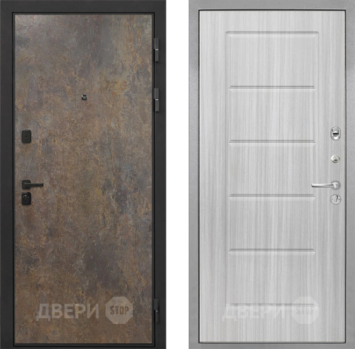 Входная металлическая Дверь Интекрон (INTECRON) Профит Black Гранж ФЛ-39 Сандал белый в Подольск