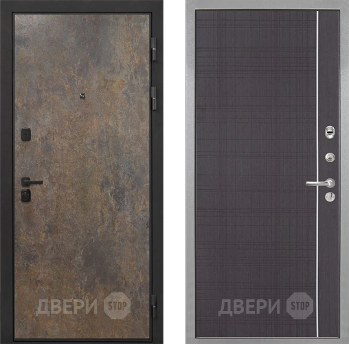 Входная металлическая Дверь Интекрон (INTECRON) Профит Black Гранж В-07 с молдингом Венге в Подольск