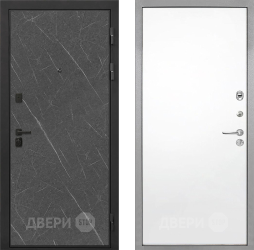 Входная металлическая Дверь Интекрон (INTECRON) Профит Black Гранит Лава Оникс Гладкая Силк Сноу в Подольск