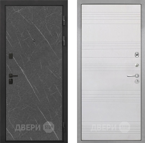 Входная металлическая Дверь Интекрон (INTECRON) Профит Black Гранит Лава Оникс ФЛ-316 Белый ясень в Подольск