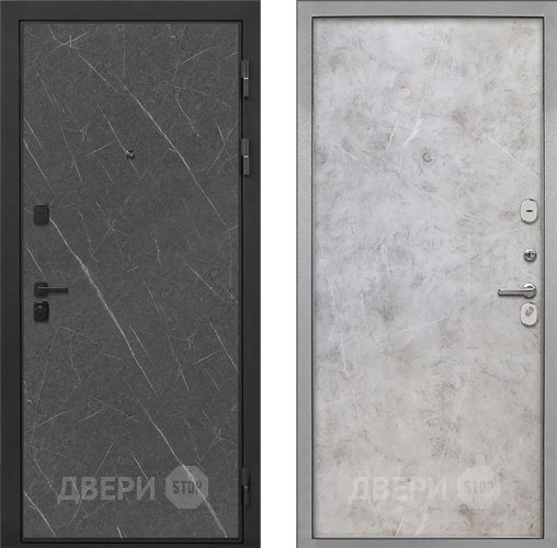 Входная металлическая Дверь Интекрон (INTECRON) Профит Black Гранит Лава Оникс Гладкая Мрамор светлый в Подольск