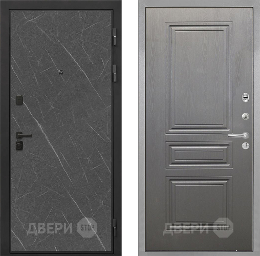 Входная металлическая Дверь Интекрон (INTECRON) Профит Black Гранит Лава Оникс ФЛ-243 Графит вуд дуб в Подольск