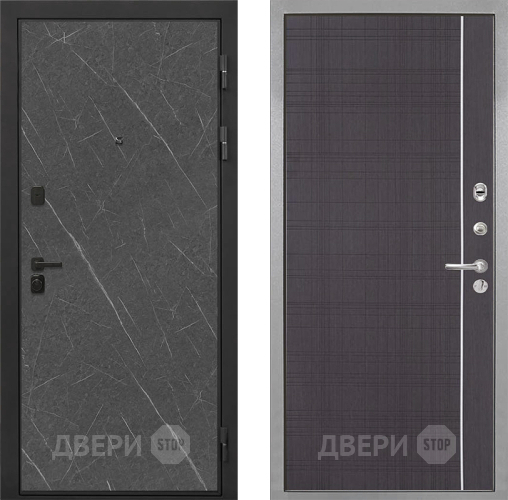 Входная металлическая Дверь Интекрон (INTECRON) Профит Black Гранит Лава Оникс В-07 с молдингом Венге в Подольск
