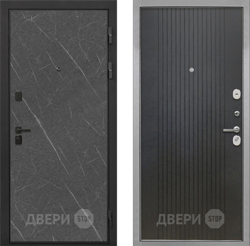 Входная металлическая Дверь Интекрон (INTECRON) Профит Black Гранит Лава Оникс ФЛ-295 Лофт черный в Подольск