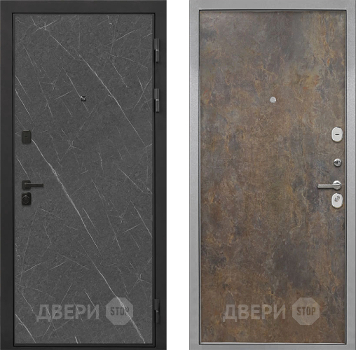 Входная металлическая Дверь Интекрон (INTECRON) Профит Black Гранит Лава Оникс Гладкая Гранж в Подольск