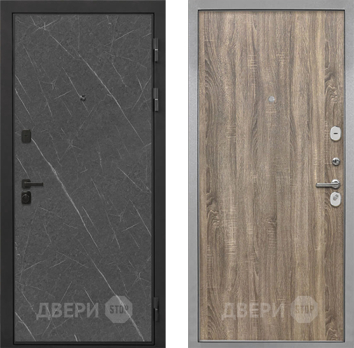 Входная металлическая Дверь Интекрон (INTECRON) Профит Black Гранит Лава Оникс Гладкая Дуб турин в Подольск
