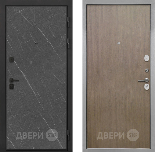 Входная металлическая Дверь Интекрон (INTECRON) Профит Black Гранит Лава Оникс Гладкая шпон Венге коричневый в Подольск