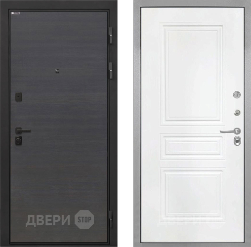 Входная металлическая Дверь Интекрон (INTECRON) Профит Black Эковенге ФЛ-243 Белый матовый в Подольск
