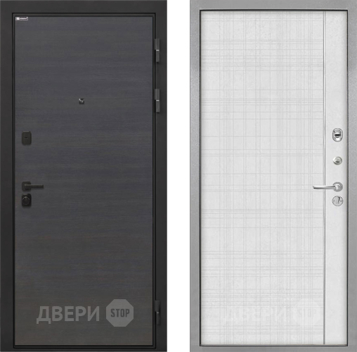 Входная металлическая Дверь Интекрон (INTECRON) Профит Black Эковенге В-07 с молдингом Лофт белый в Подольск