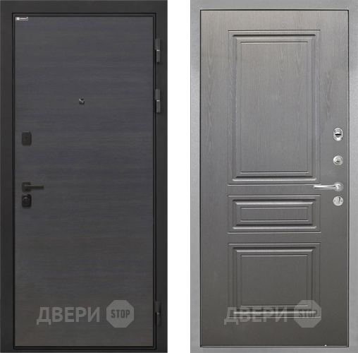Входная металлическая Дверь Интекрон (INTECRON) Профит Black Эковенге ФЛ-243 Графит вуд дуб в Подольск