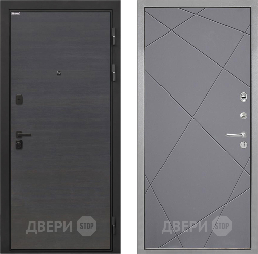 Входная металлическая Дверь Интекрон (INTECRON) Профит Black Эковенге Лучи-М Графит софт в Подольск