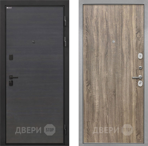 Входная металлическая Дверь Интекрон (INTECRON) Профит Black Эковенге Гладкая Дуб турин в Подольск
