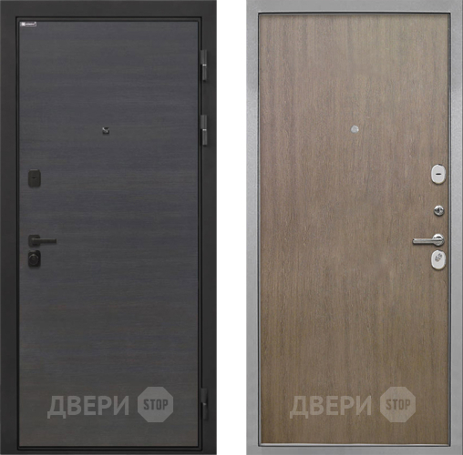 Входная металлическая Дверь Интекрон (INTECRON) Профит Black Эковенге Гладкая шпон Венге коричневый в Подольск