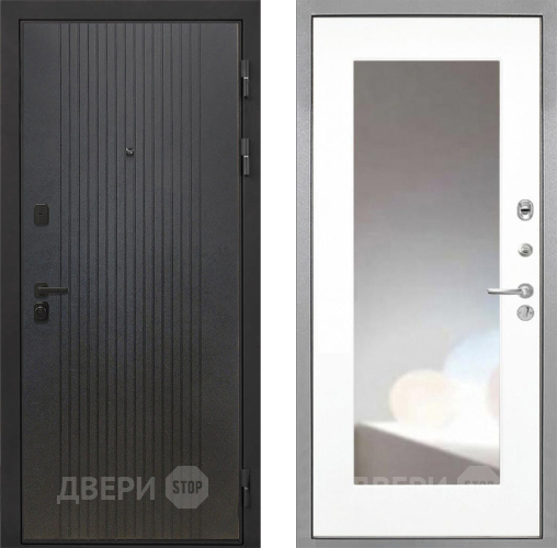 Дверь Интекрон (INTECRON) Профит Black ФЛ-295 ФЛЗ-120-М Зеркало Белый матовый в Подольск