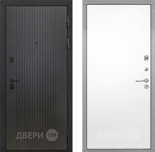 Входная металлическая Дверь Интекрон (INTECRON) Профит Black ФЛ-295 Гладкая Силк Сноу в Подольск