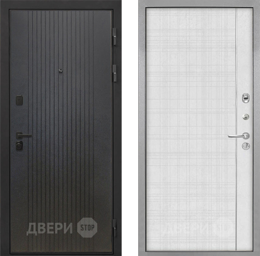 Входная металлическая Дверь Интекрон (INTECRON) Профит Black ФЛ-295 В-07 с молдингом Лофт белый в Подольск