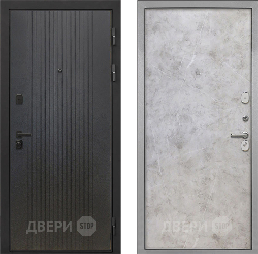 Входная металлическая Дверь Интекрон (INTECRON) Профит Black ФЛ-295 Гладкая Мрамор светлый в Подольск