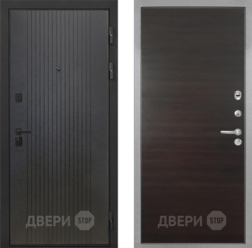 Входная металлическая Дверь Интекрон (INTECRON) Профит Black ФЛ-295 Гладкая Эковенге поперечный в Подольск
