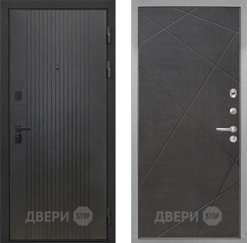 Входная металлическая Дверь Интекрон (INTECRON) Профит Black ФЛ-295 Лучи-М Венге распил кофе в Подольск