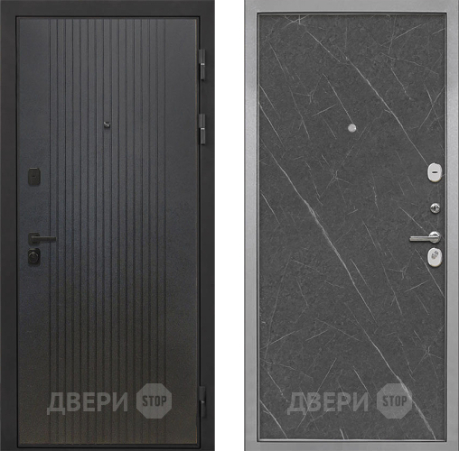 Входная металлическая Дверь Интекрон (INTECRON) Профит Black ФЛ-295 Гладкая Гранит лава оникс в Подольск
