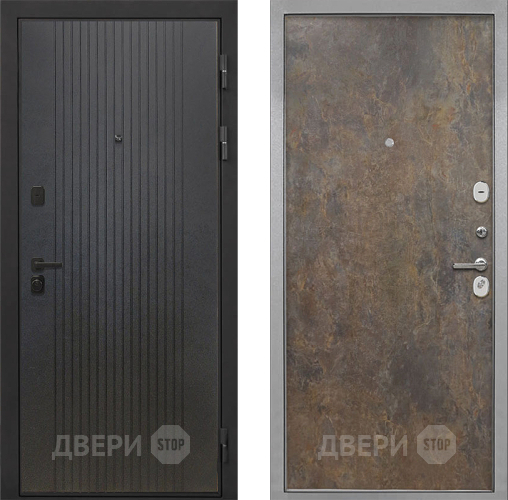 Входная металлическая Дверь Интекрон (INTECRON) Профит Black ФЛ-295 Гладкая Гранж в Подольск