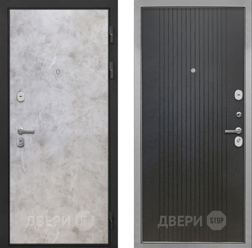 Входная металлическая Дверь Интекрон (INTECRON) Гектор Мрамор Светлый ФЛ-295 Лофт черный в Подольск