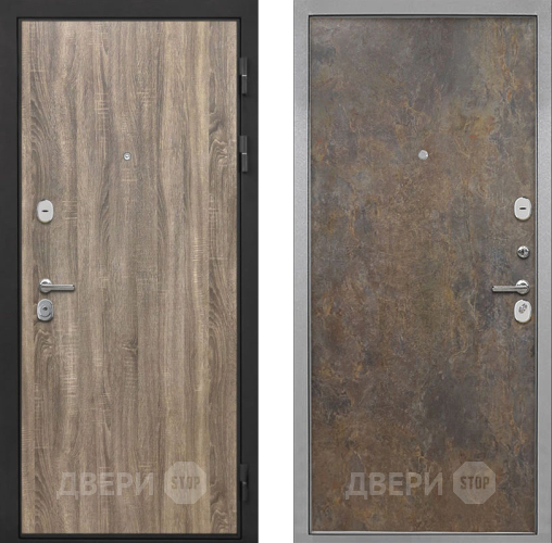 Входная металлическая Дверь Интекрон (INTECRON) Гектор Дуб Турин Гладкая Гранж в Подольск