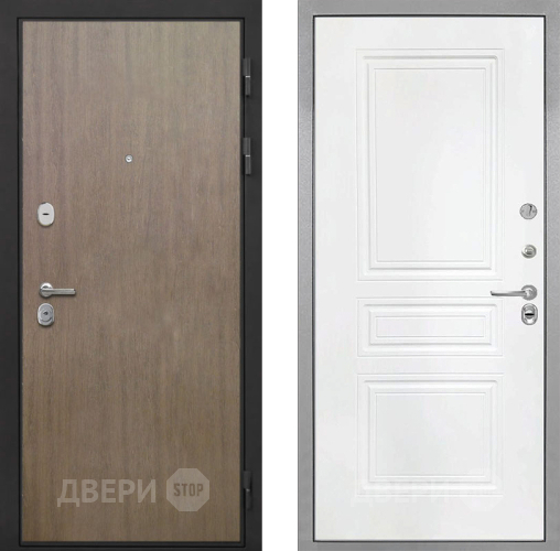 Входная металлическая Дверь Интекрон (INTECRON) Гектор Венге Коричневый ФЛ-243 Белый матовый в Подольск