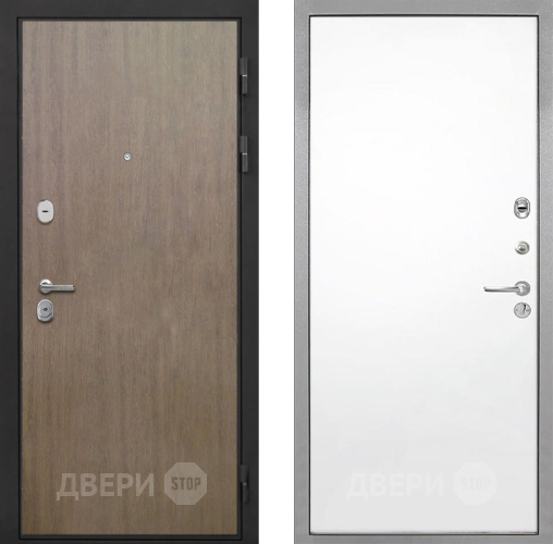 Входная металлическая Дверь Интекрон (INTECRON) Гектор Венге Коричневый Гладкая Силк Сноу в Подольск