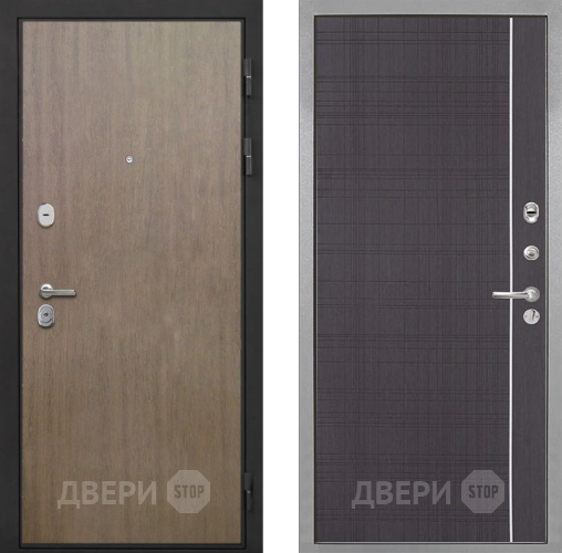 Входная металлическая Дверь Интекрон (INTECRON) Гектор Венге Коричневый В-07 с молдингом Венге в Подольск