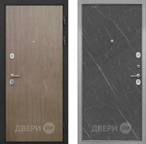 Входная металлическая Дверь Интекрон (INTECRON) Гектор Венге Коричневый Гладкая Гранит лава оникс в Подольск