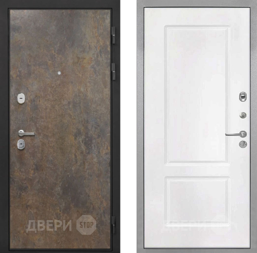 Входная металлическая Дверь Интекрон (INTECRON) Гектор Гранж КВ-2 Белый матовый в Подольск