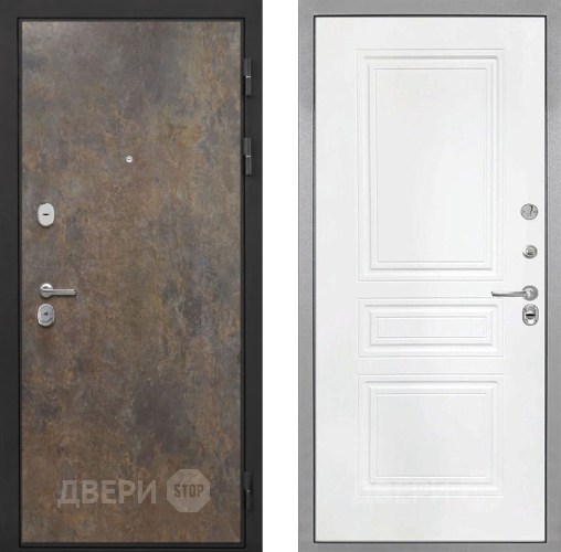 Входная металлическая Дверь Интекрон (INTECRON) Гектор Гранж ФЛ-243 Белый матовый в Подольск