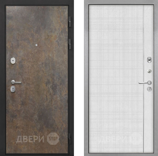 Входная металлическая Дверь Интекрон (INTECRON) Гектор Гранж В-07 с молдингом Лофт белый в Подольск