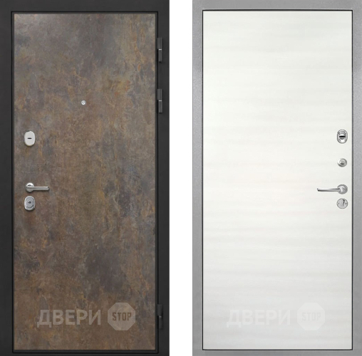 Входная металлическая Дверь Интекрон (INTECRON) Гектор Гранж Гладкая Дуб сильвер поперечный в Подольск