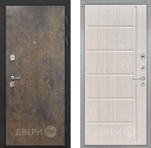 Входная металлическая Дверь Интекрон (INTECRON) Гектор Гранж ФЛ-102 Сосна белая в Подольск