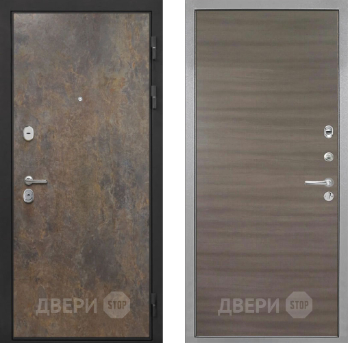 Входная металлическая Дверь Интекрон (INTECRON) Гектор Гранж Гладкая Дуб тоскано поперечный в Подольск