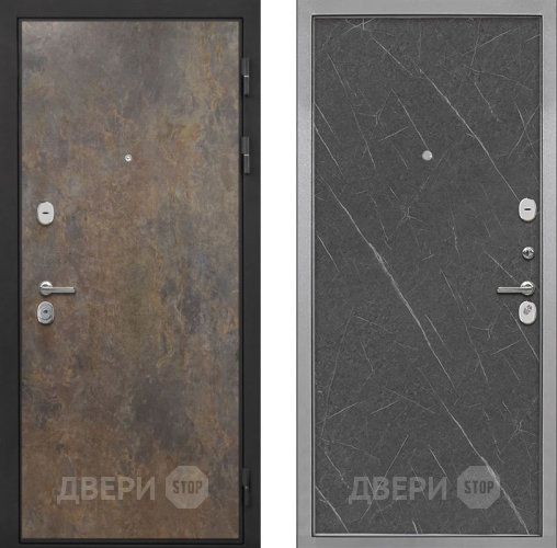 Входная металлическая Дверь Интекрон (INTECRON) Гектор Гранж Гладкая Гранит лава оникс в Подольск